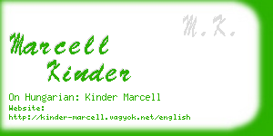 marcell kinder business card